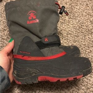 Kamik Black and Red Winter Boots